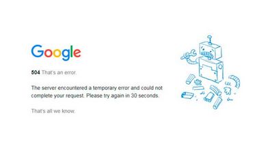 Google Error 504