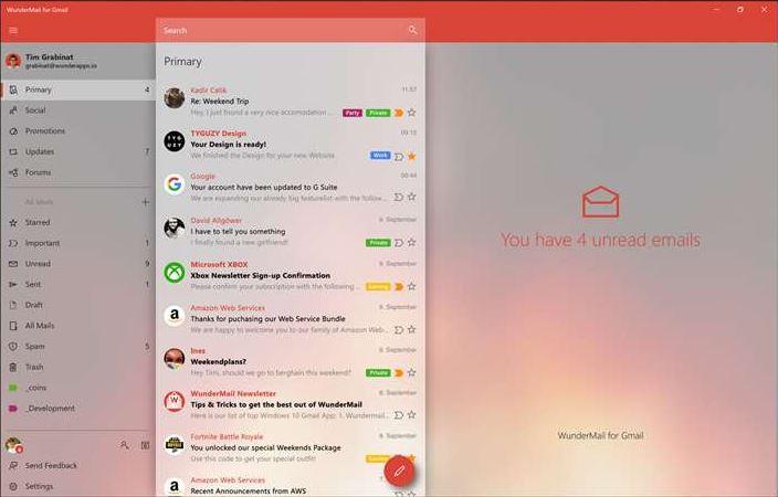 WunderMail Gmail