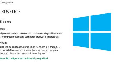 Cambiar tipo red Windows 10