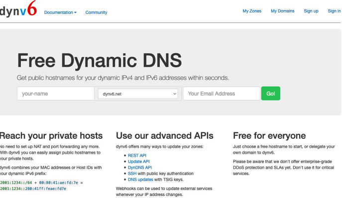 Free Dynamic DNS