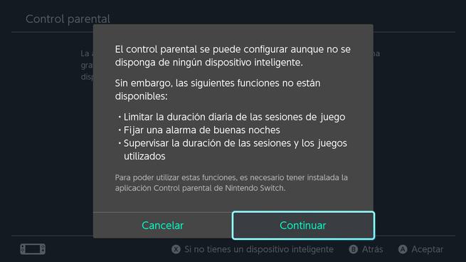 Nintendo Switch - Configurar control parental 3