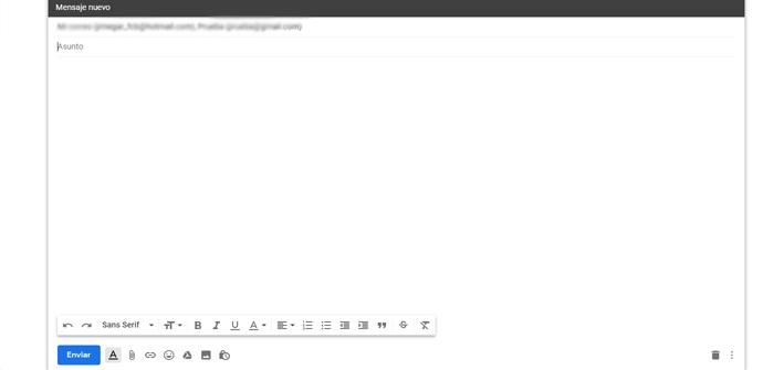Enviar un correo grupal en Gmail