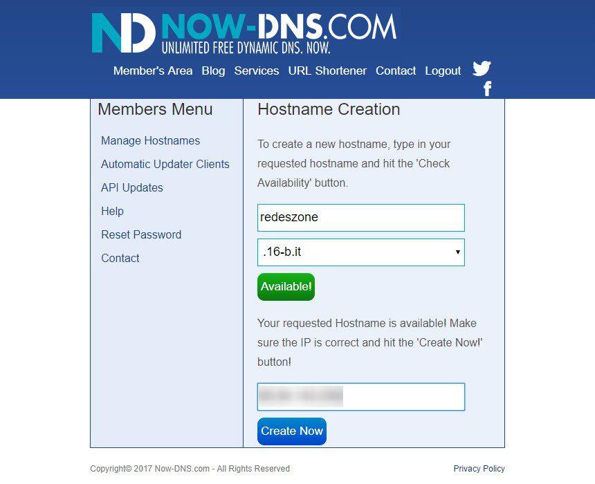 Registrar DDNS Now-DNS