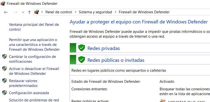 Permitir aplicación en Windows Firewall