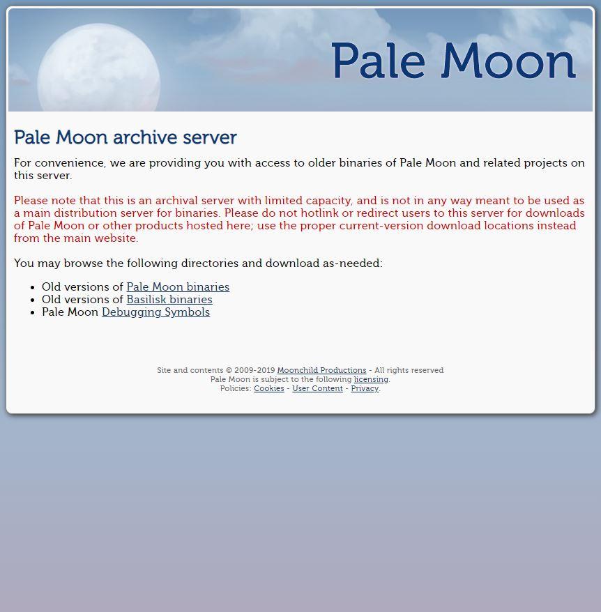 Pale Moon Archive