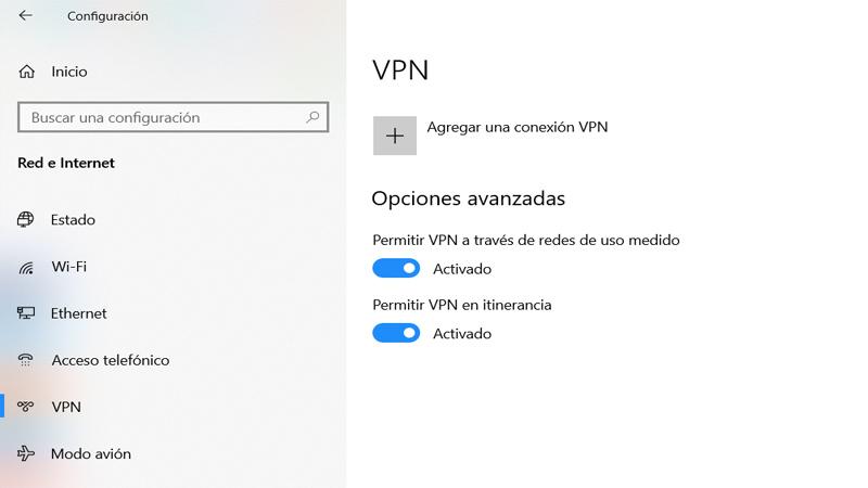 Agregar una conexión VPN