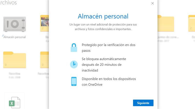 Iniciar el Almacén personal de OneDrive