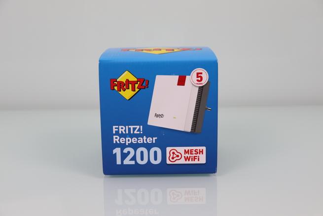 Frontal de la caja del repetidor Wi-Fi AVM FRITZ!Repeater 1200