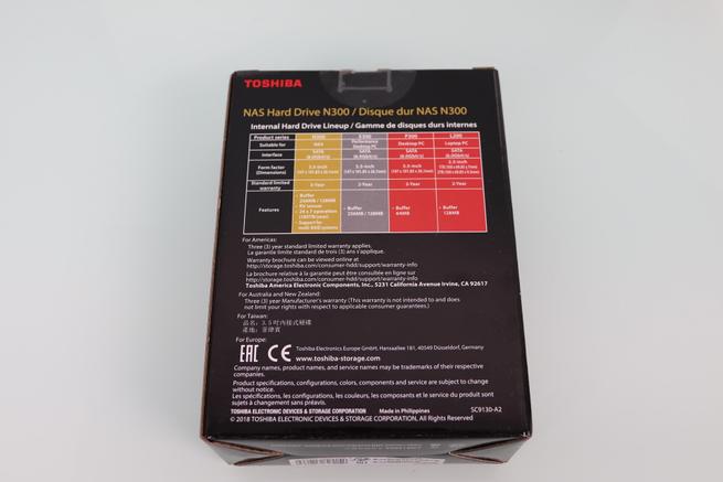 Características del disco duro Toshiba N300 de 6TB para NAS QNAP TS-1277