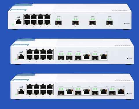 QNAP QSW-M408S 10GbE Managed Switch, with 4-Port 10G SFP+ and 8-Port Gigabit