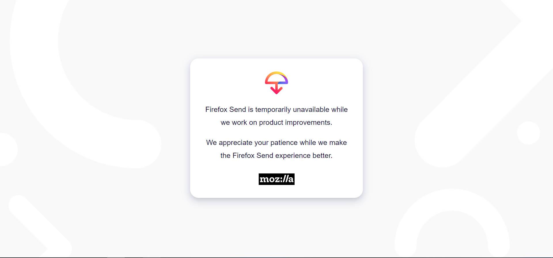 Firefox Send suspendido