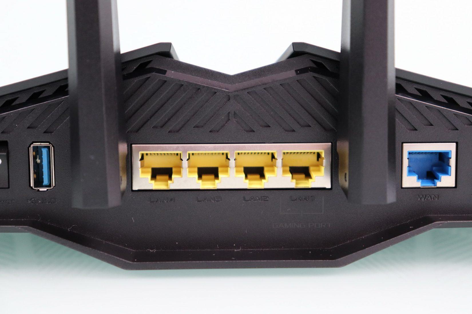 Puertos Gigabit Ethernet para la LAN del router ASUS RT-AX82U
