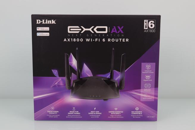 Frontal de la caja del router D-Link DIR-X1860 con sus características