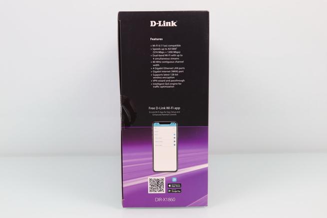 Lateral izquierdo de la caja del router D-Link DIR-X1860