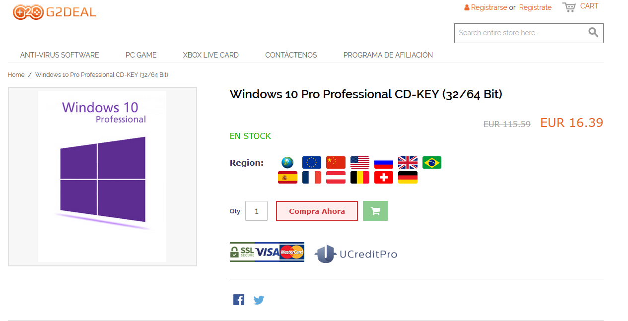 Comprar licencias baratas en G2Deal para Windows 10 y Office