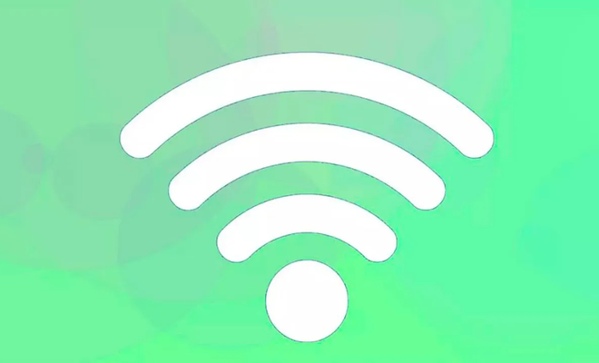 simbolo de wifi sobre fondo verde