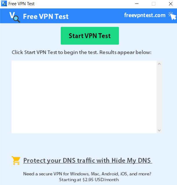 Uso de Free VPN Test