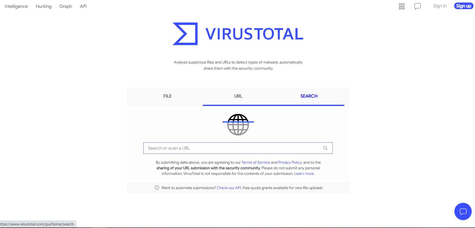 Analizar archivos con Virus Total