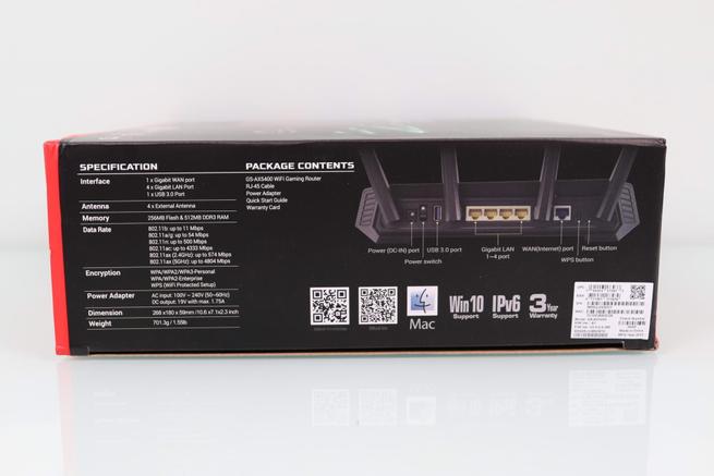 Especificaciones del router gaming ASUS ROG STRIX GS-AX5400
