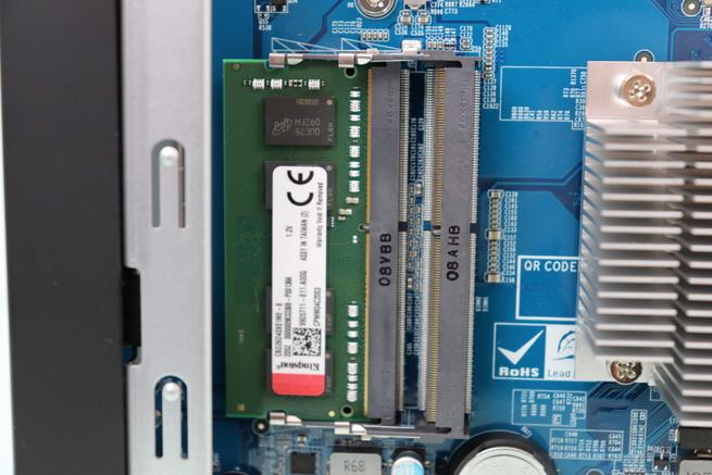 Memoria RAM del NAS QNAP TS-473A, permite 2 módulos