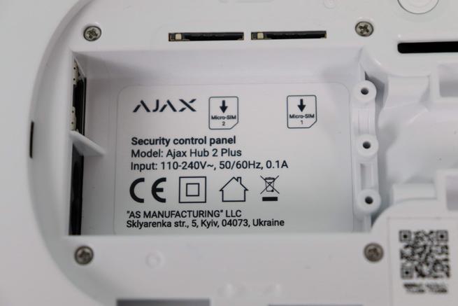 Ranuas para tarjetas micro SIM de la central receptora Ajax Hub 2 Plus