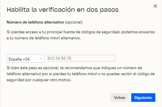 How to enable two-step verification or authentication in Dropbox