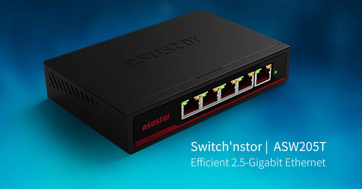 Buy the Asustor ASW205T 5 Port 2.5Gbps Base-T Unmanaged Switch