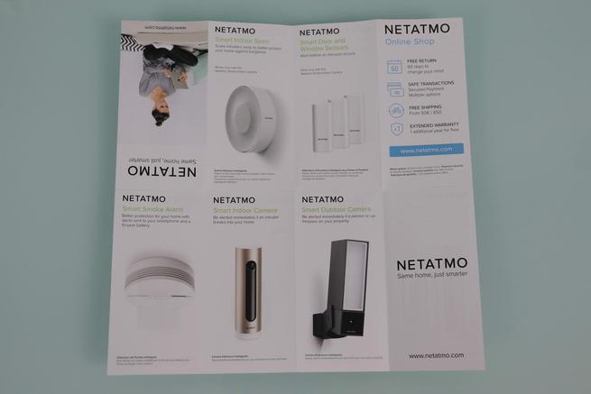 Folleto con todos los productos de seguridad de Netatmo para casa