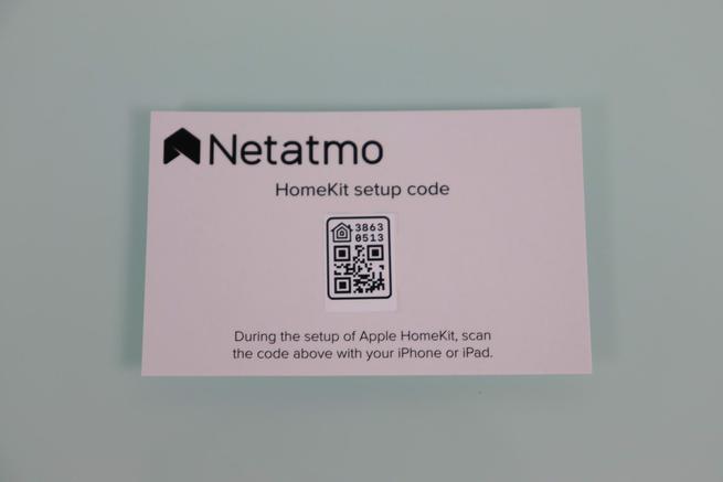 Tarjeta de instalación de la cámara interior Netatmo con Apple HomeKit