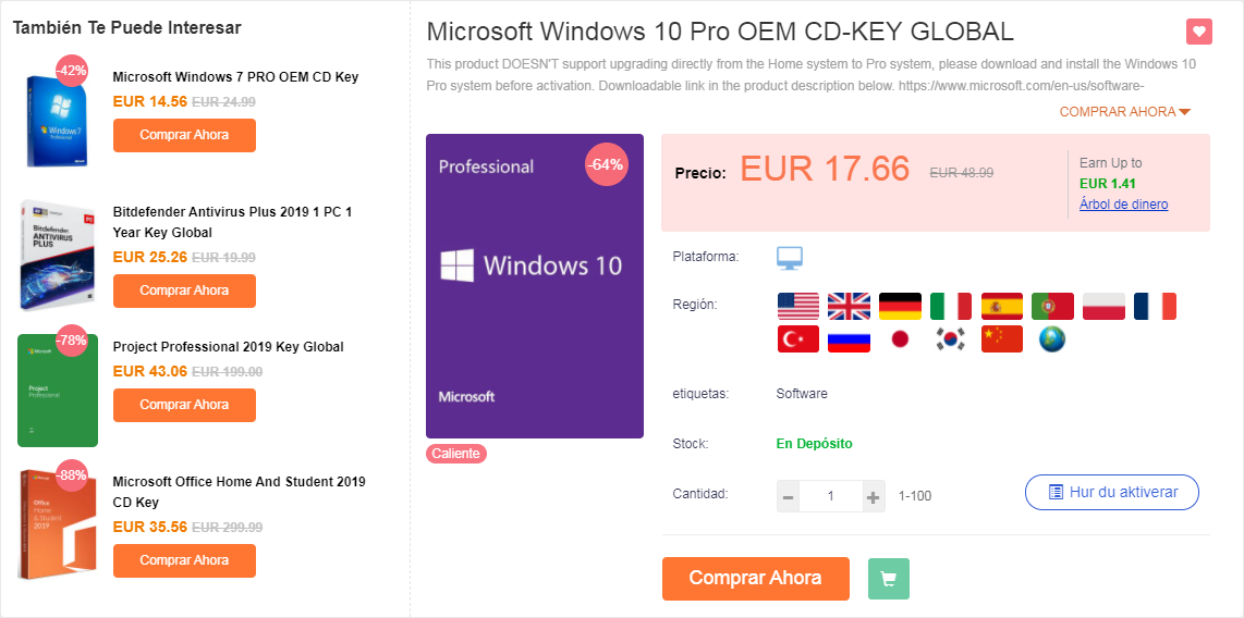 Offers in Windows 10 licenses to buy for only 12 euros