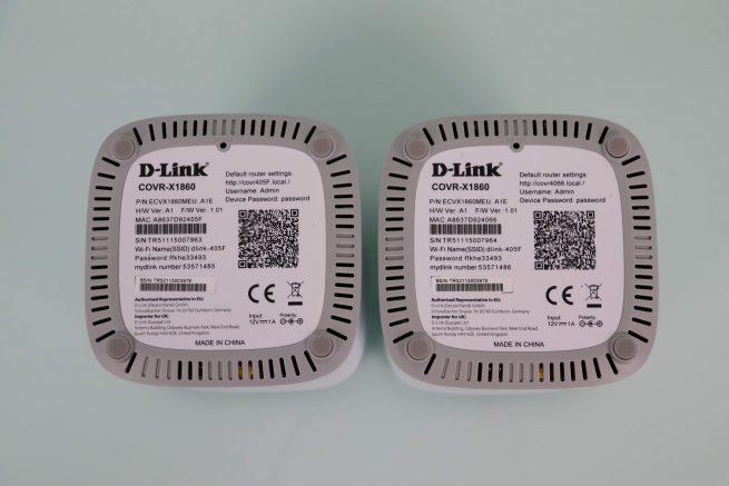 Pegatina del sistema WiFi mesh D-Link COVR-X1862 en detalle