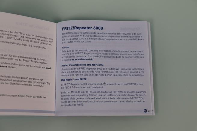 Guía de instalación rápida del repetidor WiFi FRITZRepeater 6000