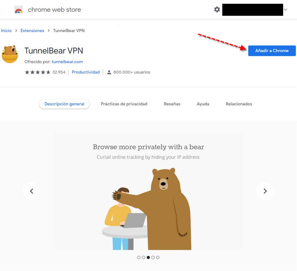 Browse safely with TunnelBear VPN built into your web browser