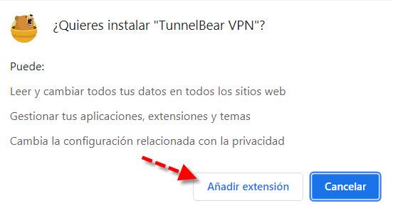 Browse safely with TunnelBear VPN built into your web browser