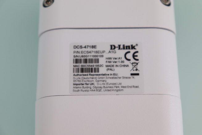 Pegatina de la cámara IP D-Link DCS-4718E