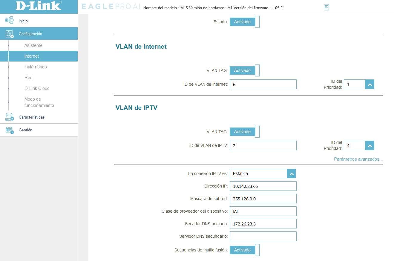 How to configure Movistar Plus+ in a neutral router with Triple VLAN FTTH