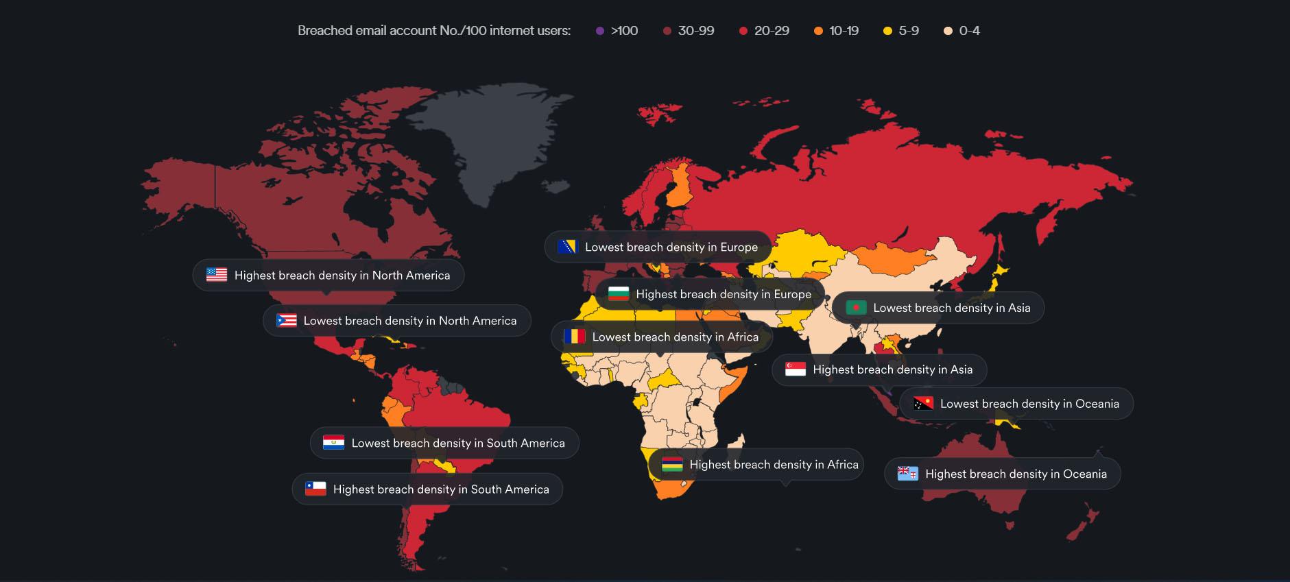 Países con más ataques cibernéticos