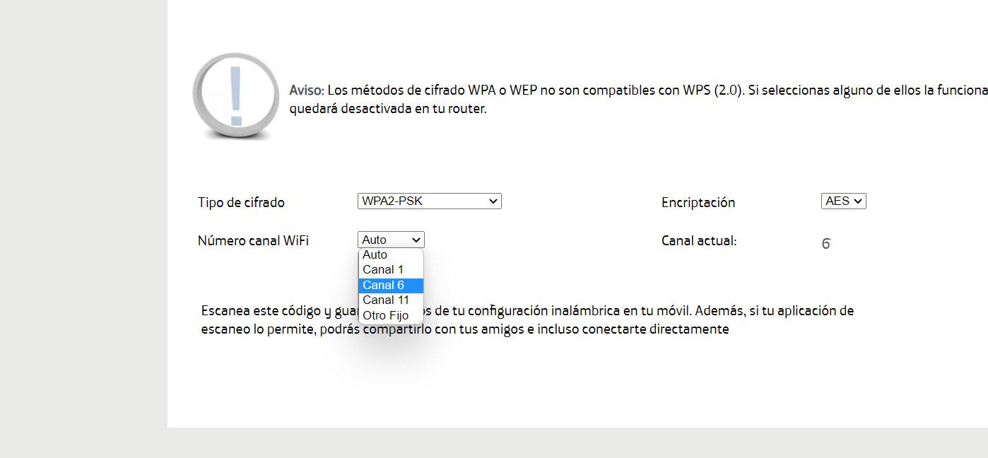 Cambiar el canal del Wi-Fi en el router