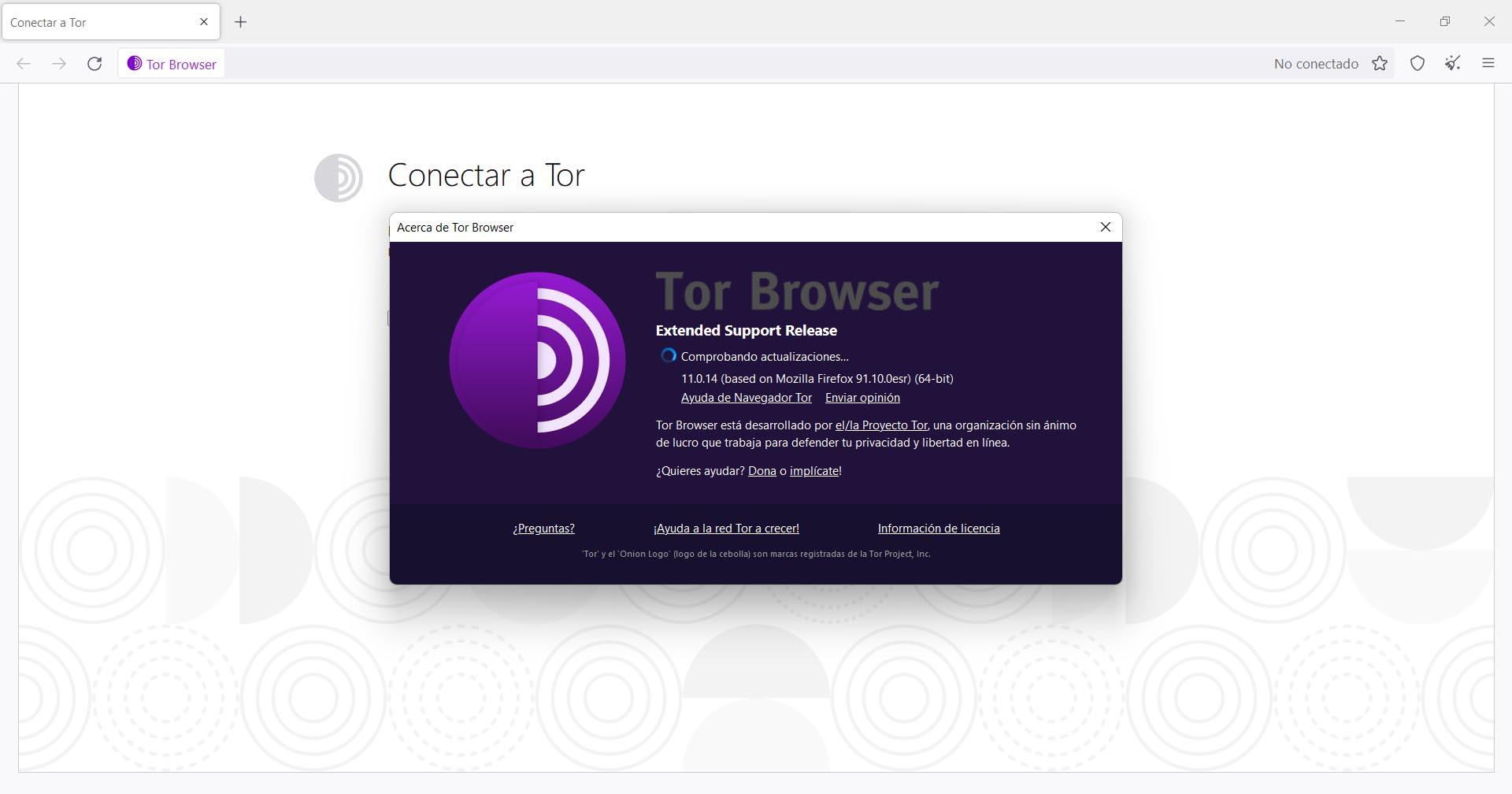 Actualizar navegador Tor