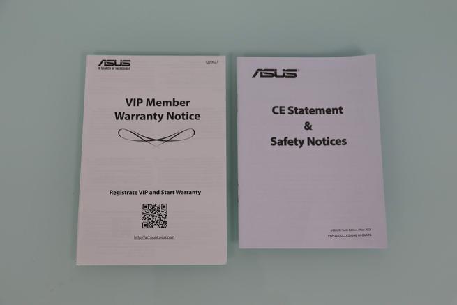 Vista de la garantía del router ASUS TUF-AX3000v2 y recomendaciones seguridad