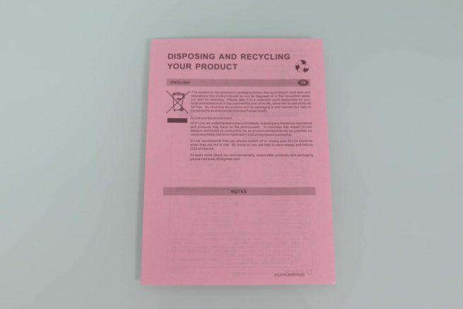 Recomendaciones del reciclado del D-Link DBG-2000