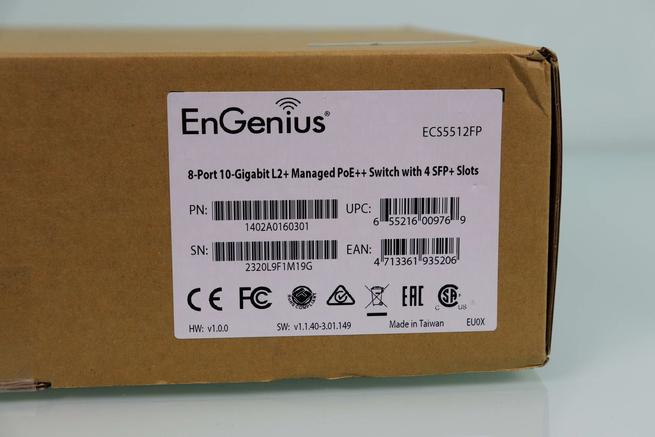 Pegatina del switch gestionable EnGenius ECS5512FP