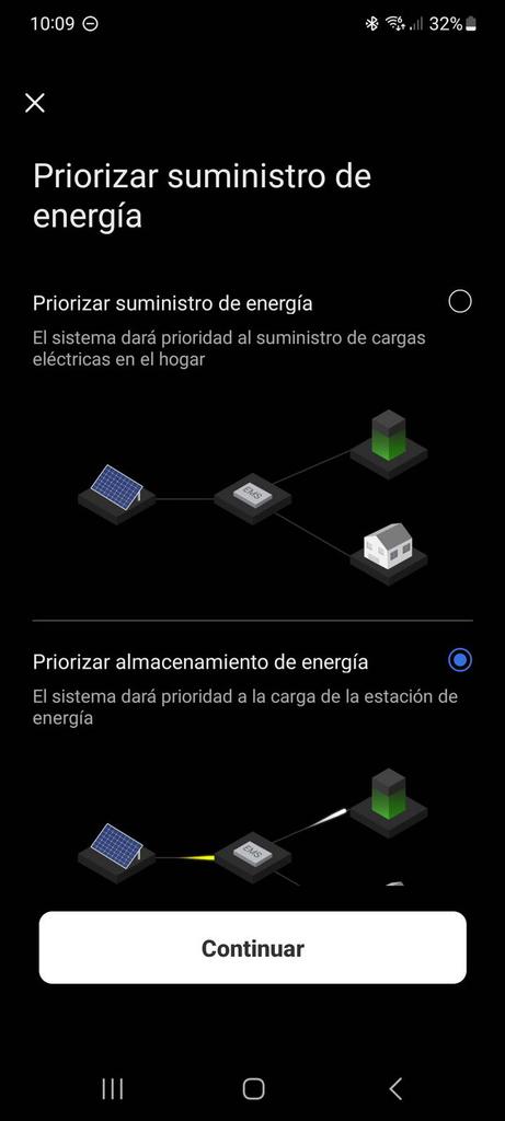 Configuración de priorizar el almacenamiento de energía en la EcoFlow App