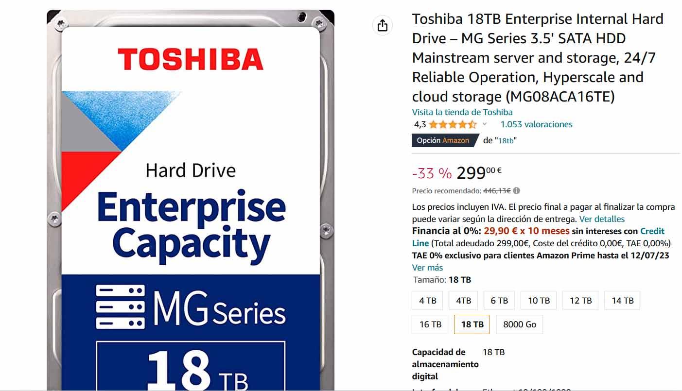 Disco duro de Toshiba en oferta