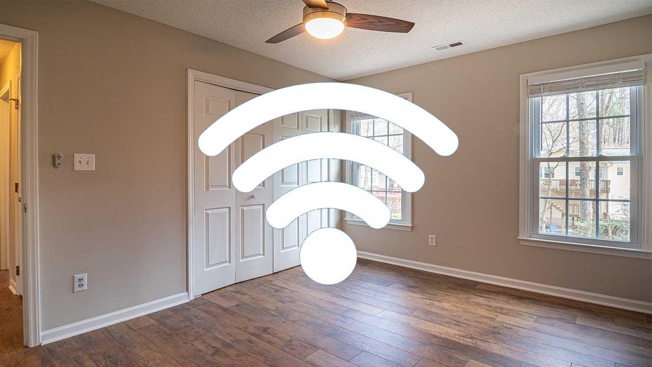 WiFi logo en una habitación