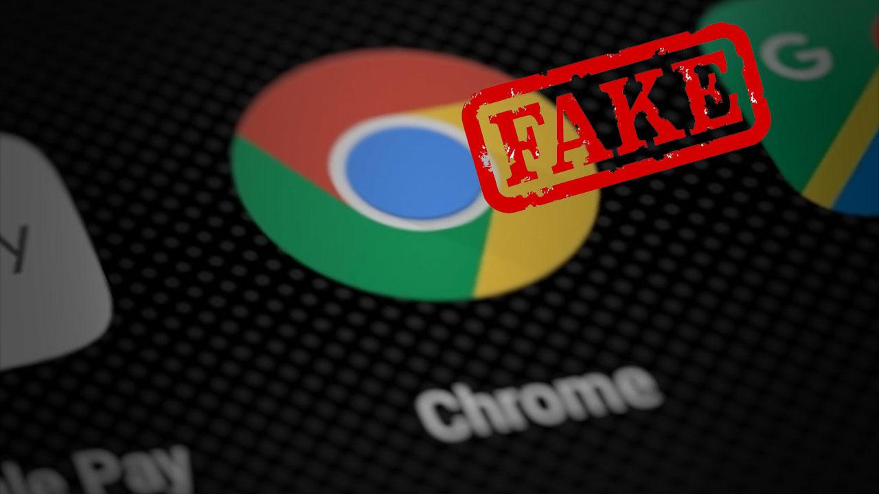Mensaje falso de Chrome