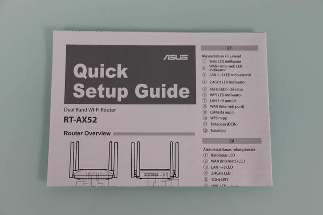 Guía de instalación rápida del router ASUS RT-AX52