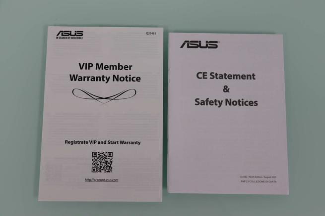 Garantía dle producto y recomendaciones de seguridad del ASUS RT-AX57 Go