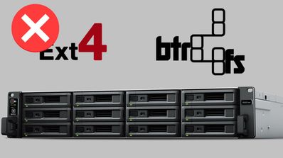 Synology impide crear volúmenes EXT4 en sus NAS de tipo rack