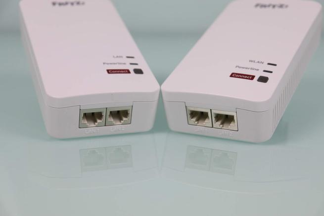 Puertos Gigabit Ethernet de los PLC FRITZ!Powerline 1240 AX en detalle